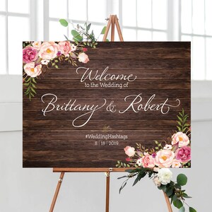 Sinal de casamento, sinal de boas-vindas de casamento, sinal de casamento de madeira, sinal de boas-vindas rústico, decoração de casamento, sinal de boas-vindas de casamento de madeira, sinal de casamento boho