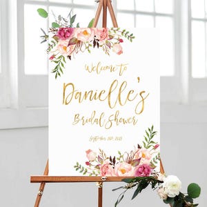 Bridal Shower sign, Bridal Shower Welcome Sign, Bridal Shower decoration, welcome sign, Bridal shower banner, Shower sign, Bridal shower image 2