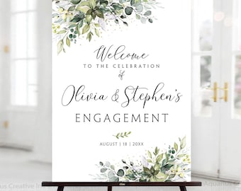 Engagement welcome sign, Engagement sign, Engagement party welcome sign, Engagement Party Decor, Engagement decorations, Engagement poster
