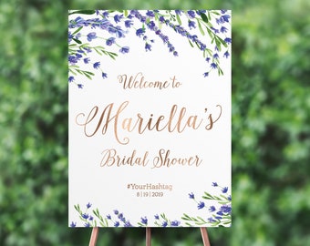 Lavender Bridal shower, Bridal Shower sign, Purple Shower sign, Bridal Shower Welcome Sign, Bridal shower decor, Welcome sign bridal shower