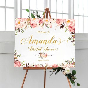 Bridal Shower Decor, Blush Pink Bridal Shower Decorations, Bridal Shower Banner, Bridal shower Invite, Bridal shower Poster, Blush Pink decor, Bridal Tea sign, Bridal Brunch Sign, Rose Gold Decor, Greenery Decor, Couples Shower Sign, Shower Sign