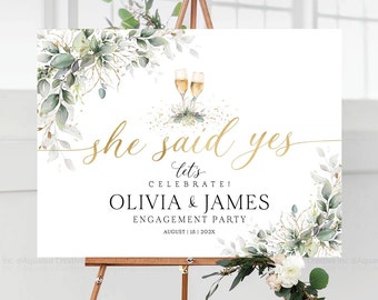 Engagement welcome sign, Engagement sign, Engagement party welcome sign, Engagement Party Decor, engagement decorations, Engagement poster