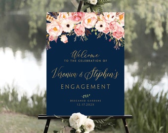 Engagement welcome sign, Engagement sign, Engagement party welcome sign, Engagement Party Decor, engagement decorations, Engagement poster