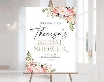 Bridal Shower Welcome Sign, Bridal Shower sign, Bridal Shower decorations, Bridal shower invitation, Bridal shower Poster, Shower Signs