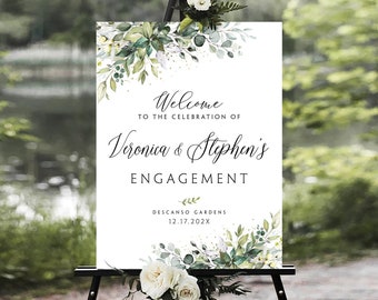 Engagement welcome sign, Engagement sign, Engagement party welcome sign, Engagement Party Decor, engagement decorations, Engagement poster