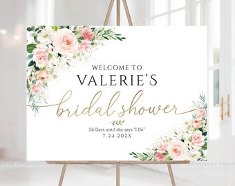 Bridal Shower sign, Bridal Shower Welcome Sign, Bridal Shower decoration, Blush Pink Decor, Bridal shower Invitation, Bridal shower Backdrop