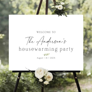 Decoraciones de inauguración de la casa con vegetación, letrero de bienvenida para inauguración de la casa, letrero para fiesta de inauguración de la casa, decoración para fiesta de inauguración de la casa, invitación para inauguración de la casa