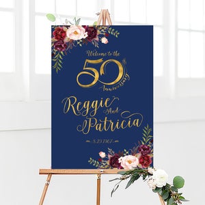 Anniversary Decorations, anniversary gifts, Anniversary sign, Anniversary sign 50th, 50th anniversary invitations, 50th anniversary Invite, 50 years of marriage, 50 years wedding invitation, 50th wedding anniversary
