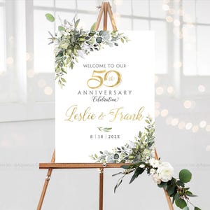 Anniversary Decorations, anniversary gifts, Anniversary sign, Anniversary sign 50th, 50th anniversary invitations, 50th anniversary Invite, 50 years of marriage, 50 years wedding invitation, 50th wedding anniversary