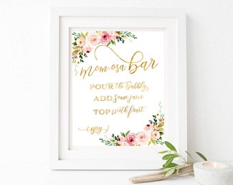 Mom-osa Bar Sign, Momosa Bar Baby Shower, Baby Shower Mimosa Bar Sign, Momosa Bar Sign, Baby Shower Decor, Bubbly Bar Sign, Mom osa Sign