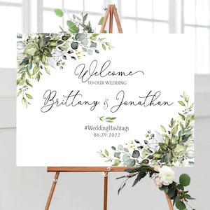 Panneaux de mariage dans la verdure, Panneau de bienvenue de mariage, Panneaux de mariage, Panneau de bienvenue de mariage dans la verdure, Décorations de mariage dans la verdure, Mariage dans la verdure