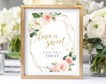 Love is Sweet Sign, Dessert Table Sign, Love is Sweet Take a Treat Sign, Wedding welcome sign, wedding decorations, Wedding Signs, Signs