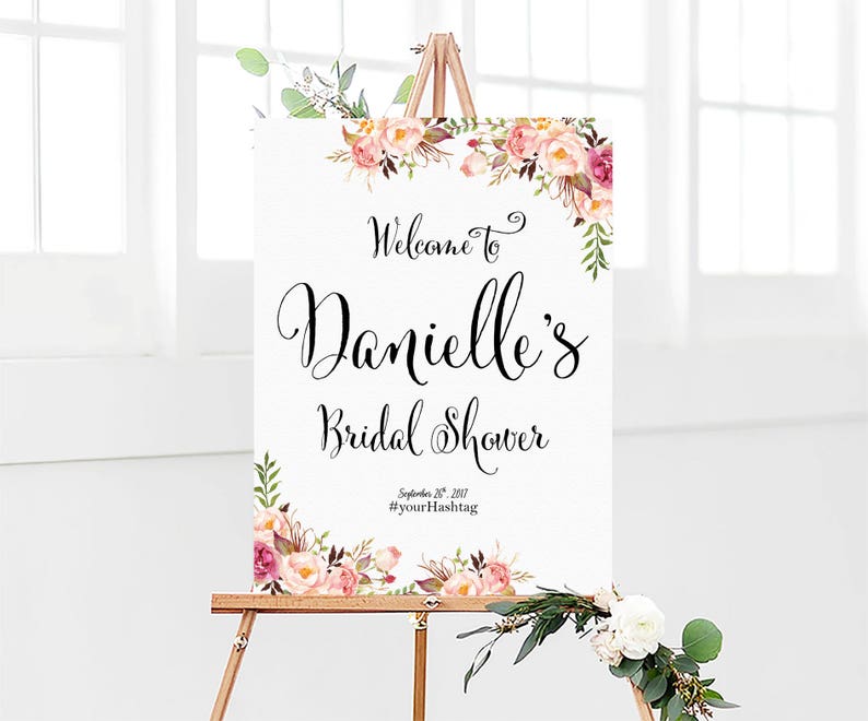 Bridal Shower sign, Bridal Shower Welcome Sign, Bridal Shower decoration, welcome sign, Bridal shower banner, Shower sign, Bridal shower image 3