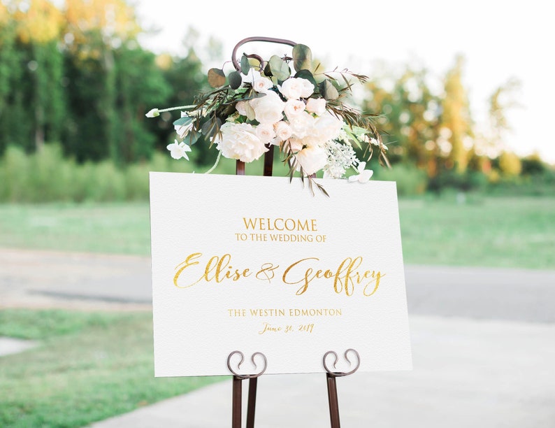 Wedding Welcome Sign, Navy Wedding Sign, Navy Blue Decor, Navy Gold Wedding, Modern Wedding Sign, Navy blush gold Wedding Decor image 2