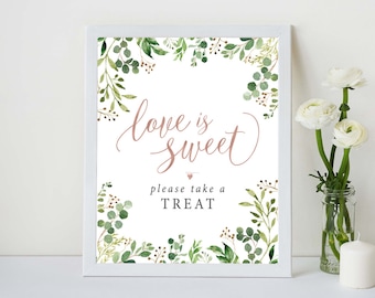 Love is Sweet Sign, Dessert Table Sign, Love is Sweet Take a Treat Sign, Wedding welcome sign, wedding decorations, Wedding Signs, Signs