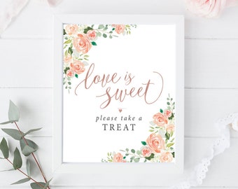 Love is Sweet Sign, Dessert Table Sign, Love is Sweet Take a Treat Sign, Wedding welcome sign, wedding decorations, Wedding Signs, Signs