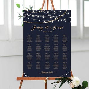 Plan de table pour mariage, plan de table par ordre alphabétique, modèle de plan de salle pour mariage