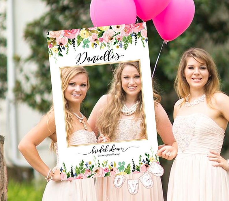 Photo props Birthday Photo Prop Selfie Frame bridal shower photo booth frame Shower sign Bridal Shower Photo Prop Wedding photo props