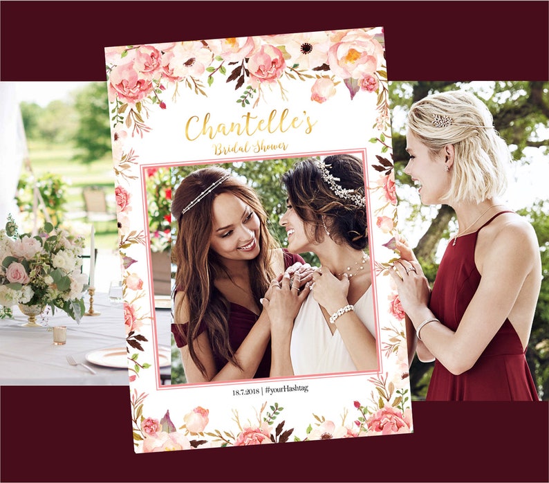 Bridal Shower Photo Prop Wedding photo props Birthday Photo Prop bridal shower photo booth frame Photo props Selfie Frame Shower sign