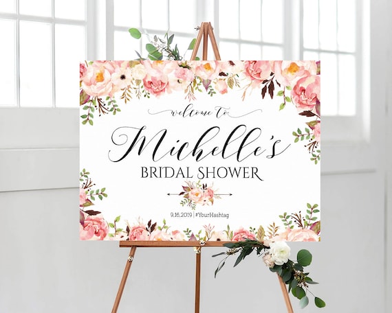Bridal shower welcome sign Bridal shower decor Bridal shower decorations Hen party sign Bridal welcome sign bridal shower sign FDED1