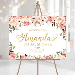 Bridal Shower Decor, Blush Pink Bridal Shower Decorations, Bridal Shower Banner, Bridal shower Invite, Bridal shower Poster, Blush Pink decor, Bridal Tea sign, Bridal Brunch Sign, Rose Gold Decor, Greenery Decor, Couples Shower Sign, Shower Sign