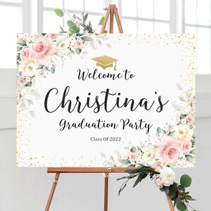 Graduation Welcome Sign, Graduation Sign, Party Graduation Sign, Graduation decorations, Rehearsal Sign, Engagement Sign, Bridal shower sign