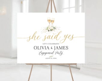 Engagement welcome sign, Engagement sign, Engagement party welcome sign, Engagement Party Decor, engagement decorations, Engagement poster