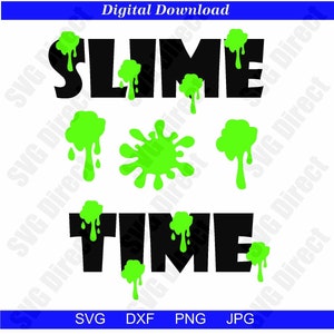 Slime Family Coloring SVG, Slime Coloring Page, Slime Birthday Theme SVG 