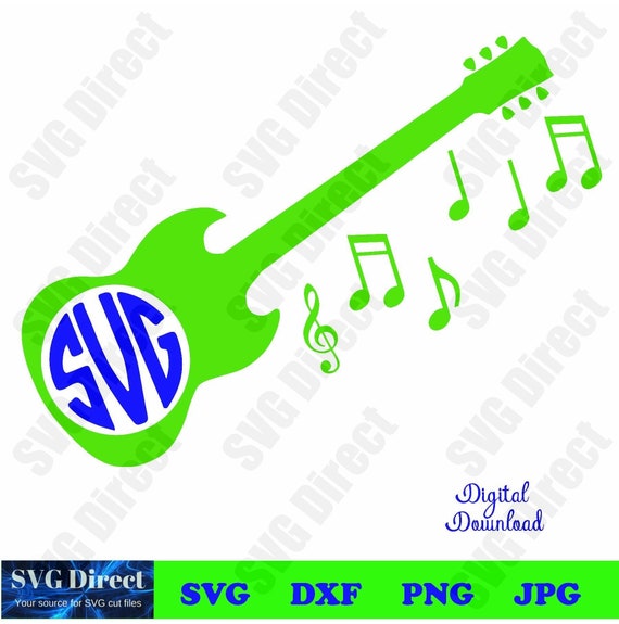 Download Art Collectibles Clip Art Guitar Clip Art Electric Guitar With Music Notes Electric Guitar Svg File Music Svg Png Jpg Cutfile For Cricut And Silhouette Download