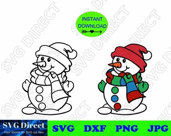Muñeco de nieve - Par - Navidad ****Svg archivo de corte, Png, Dxf, Jpg, Archivos de corte digital
