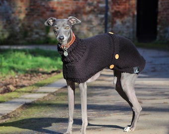 Hand Knitted Black Jumper Whippet Greyhound Italian Greyhound, Lurcher, Saluki Sighthound