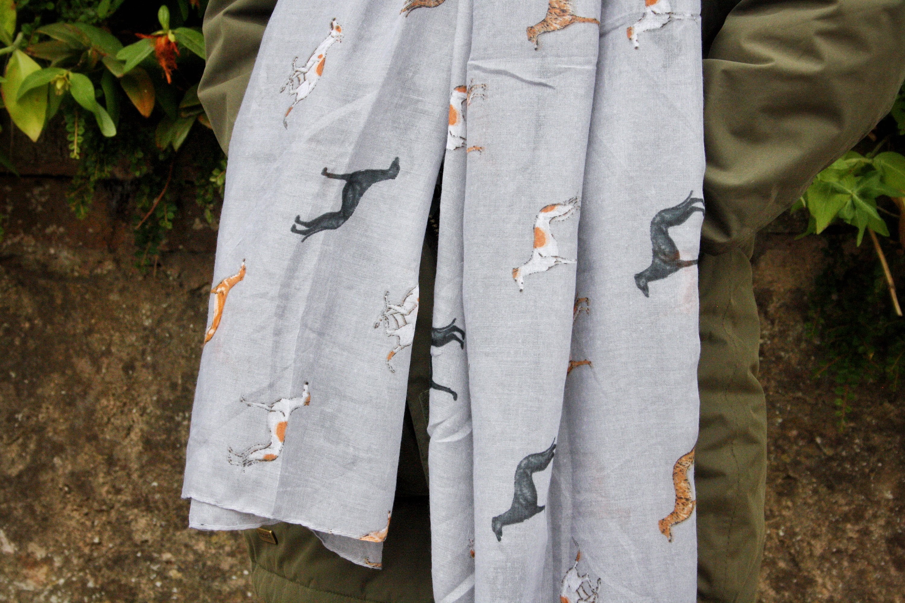 Whippet Silk Scarf