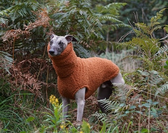 Brown Fluffy Vest Jumper Whippet Greyhound Sweater Pyjamas Italian Lurcher Galgo Sighthound