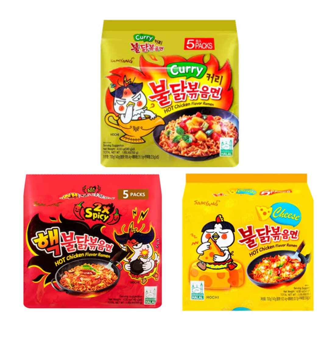 Samyang Buldak Noodles Korean Spicy Noodles 2x Spicycurry Cheese Flavor