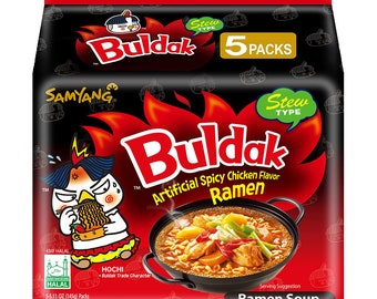 Samyang Buldak Noodles Korean Spicy Noodles Stew Flavor Korean Spicy Noodle Challenge Spicy Asian Ramen