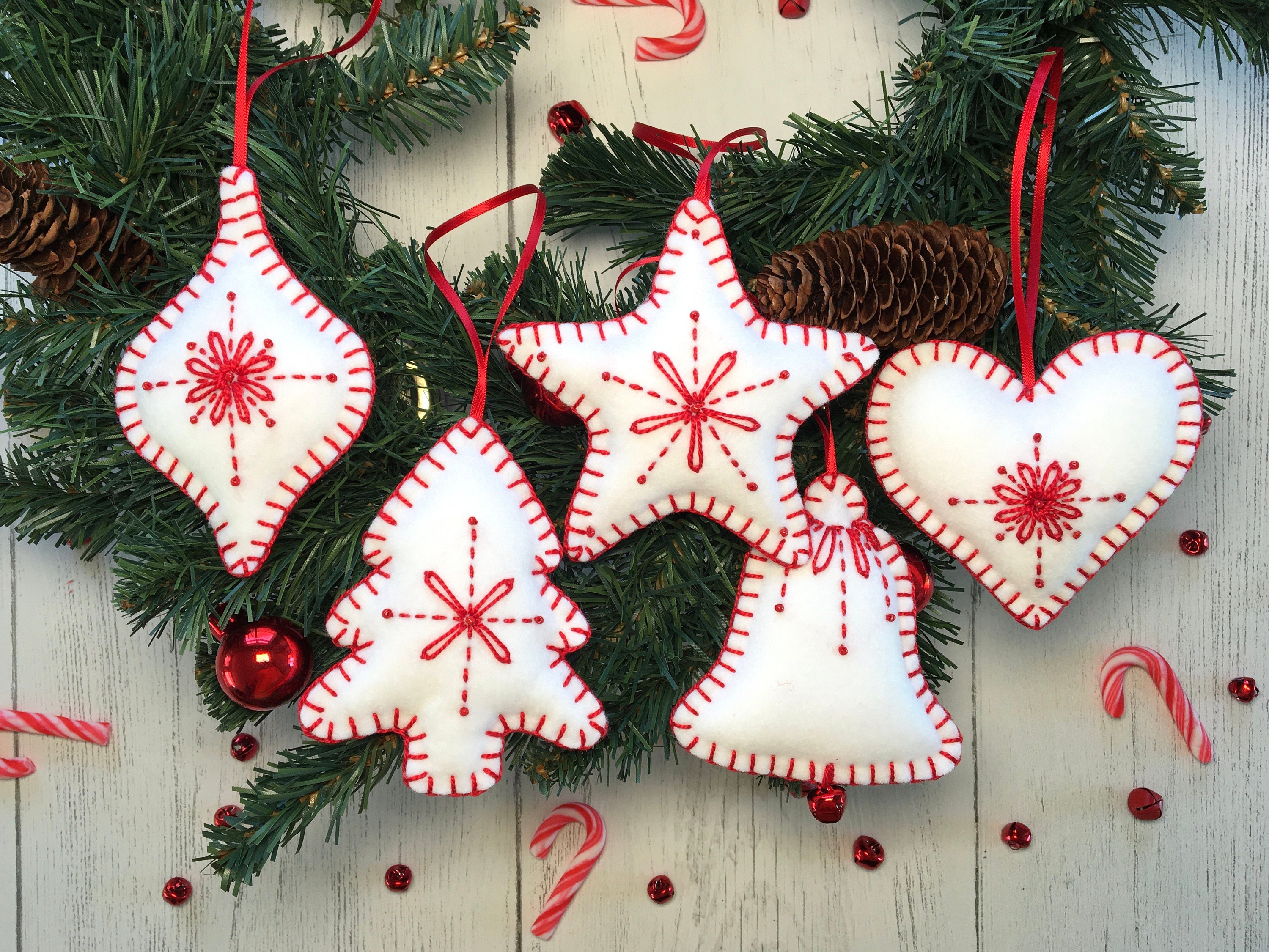 Handmade felt Christmas decoration hanging decor Etsy