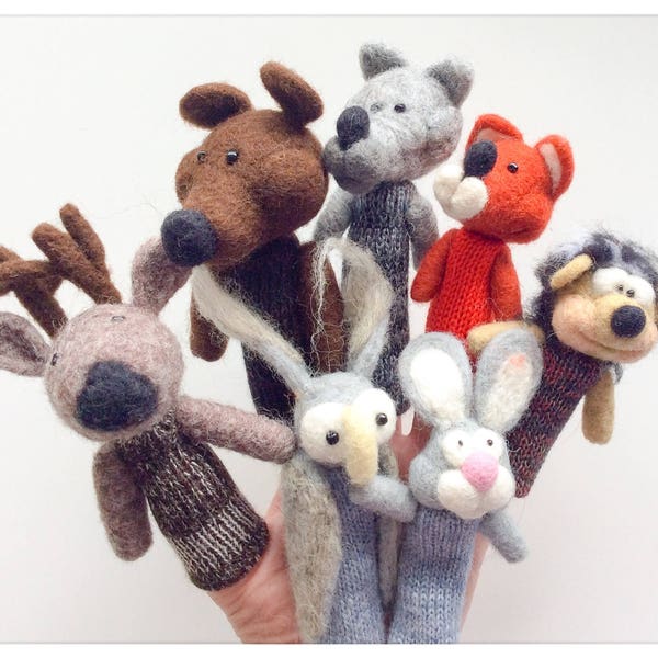 Finger puppets Forest animals.