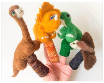 Die Welt der Dinosaurier - 4 Fingerpuppen