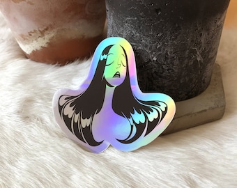 Autocollant métallique holographique Breath - Sticker pour décoration colorée - 7 cm x 6,5 cm