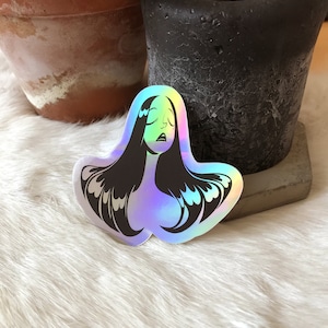 Autocollant métallique holographique Breath - Sticker pour décoration colorée - 7 cm x 6,5 cm