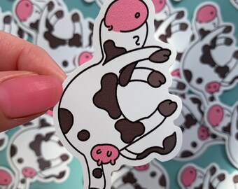 Happy Dancing Cow 2.5 Inch Sticker