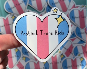 Protect Trans Kids 2.5 Inch LGBTQIA+ Sticker