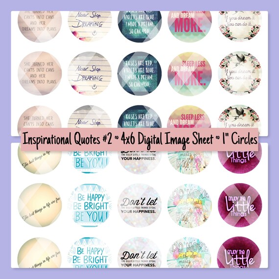 Inspirational Quotes 2 2 4x6 Printable 1 Circle | Etsy