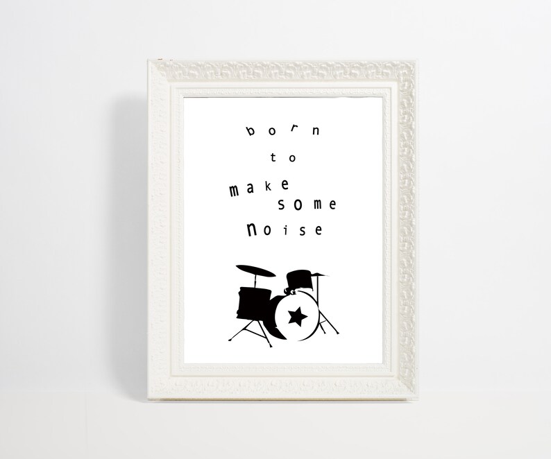 Set of 2 Rock and Roll Nursery Prints Cool Kids Wall Art Etsy