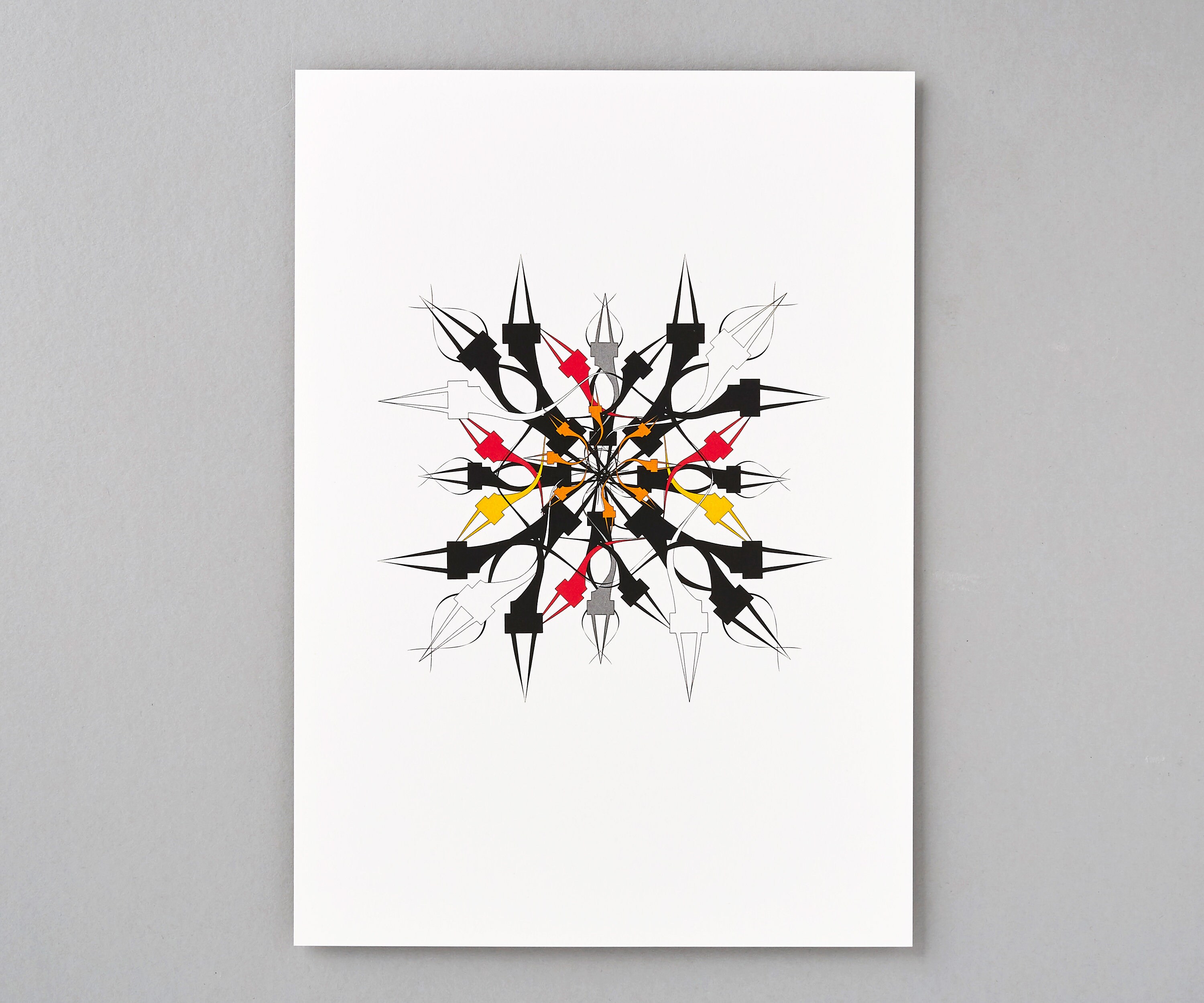 Colourful Abstract Art Print, Modern Art, Fun Office Wall Art, Gift for