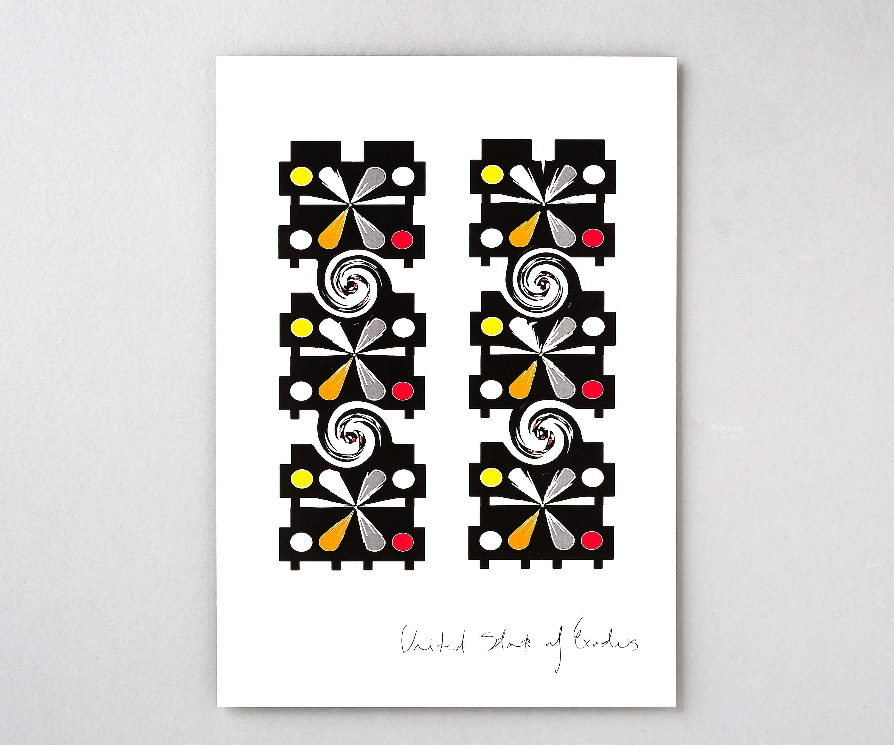 Colourful Abstract Art Print Office Wall Art Gift for Him Etsy