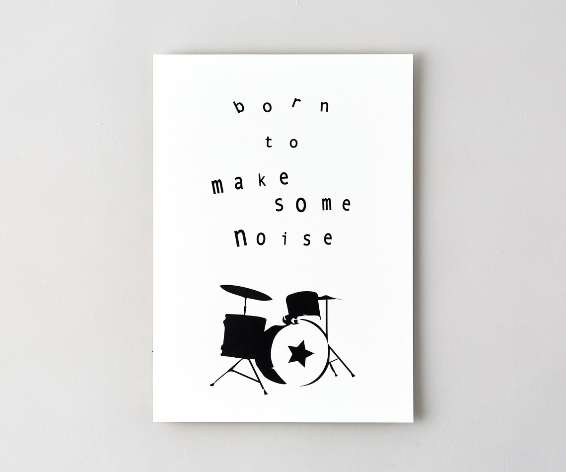 Set of 2 Rock and Roll Nursery Prints Cool Kids Wall Art Etsy