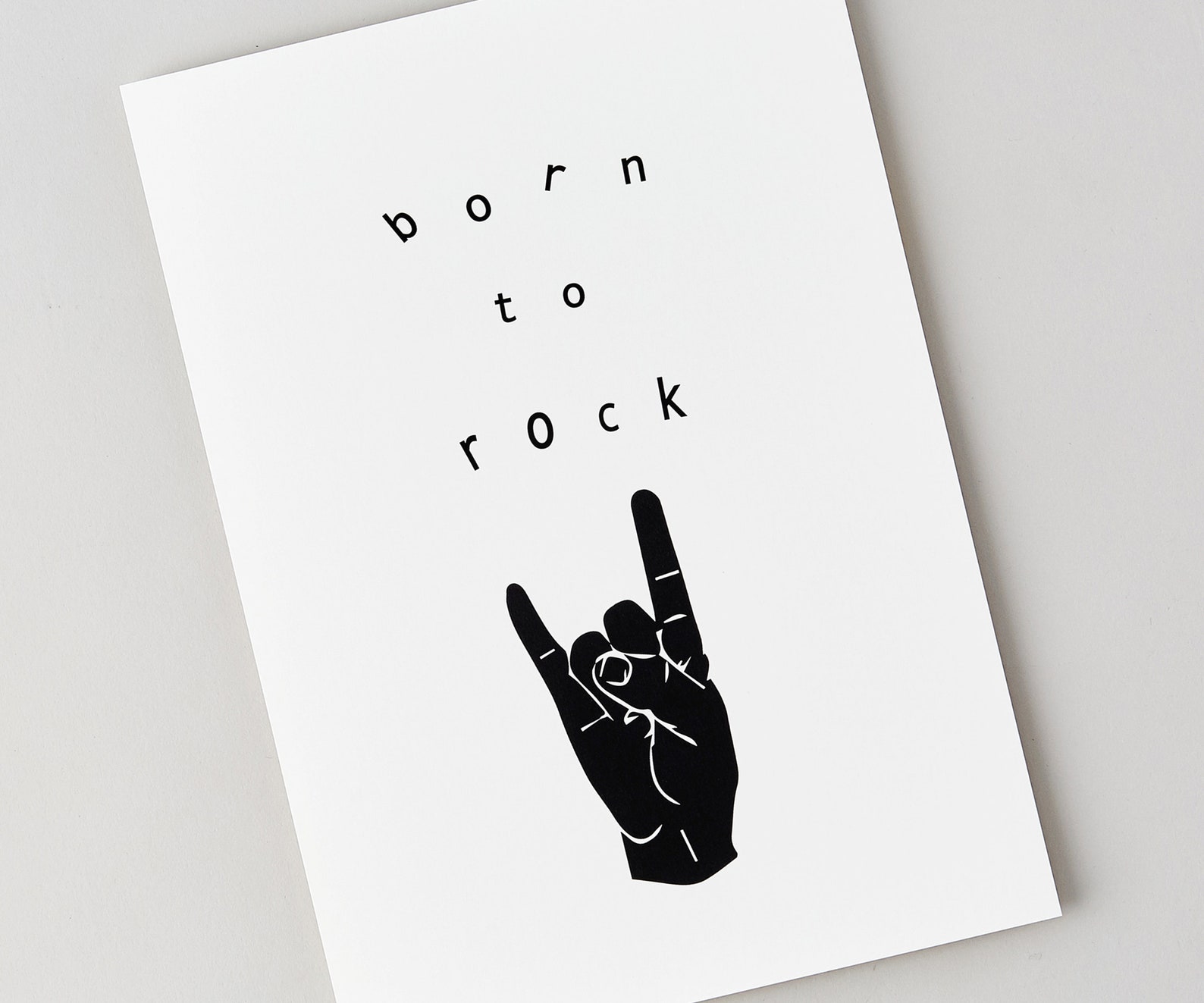 Rock and Roll Nursery Print, Cool Kids Wall Art, Black and White Wall