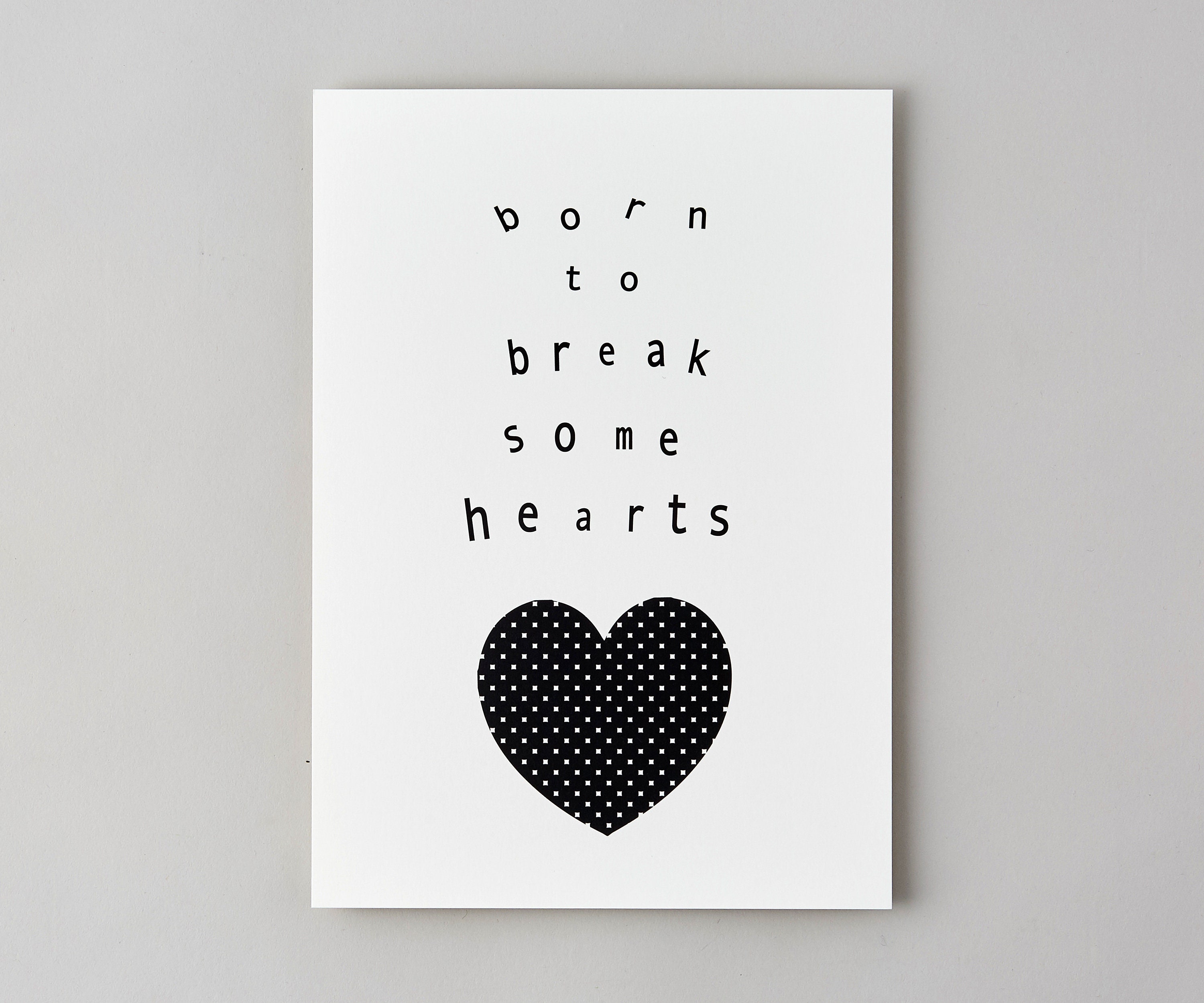 Black and White Nursery Prints Cool Kids Prints Little Heart | Etsy