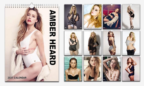 2025/6 Amber Heard Sexy Beautiful Calendar | Choose Start Month | Full  Photo Personalised | Available in 2 Versions - Etsy Canada